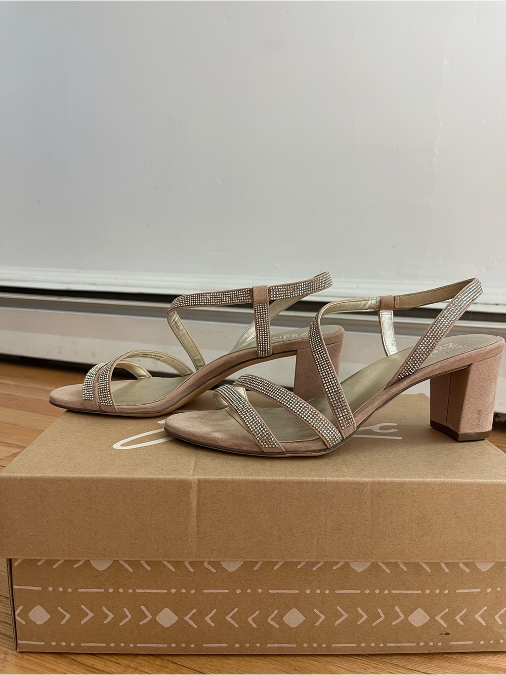 Naturalizer Vanessa 2 Rhinestone Strappy Block Heel Sandal